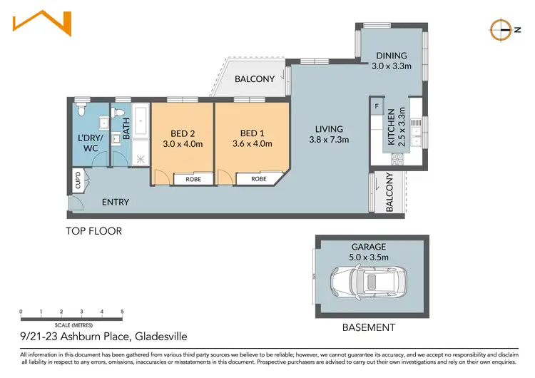 Floorplan of Homely apartment listing, 9/21-23 Ashburn Place, Gladesville NSW 2111