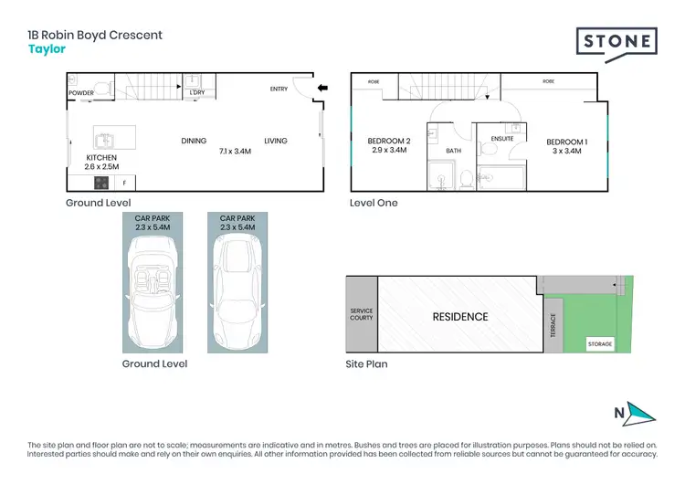 Floorplan of Homely townhouse listing, 1B Robin Boyd Crescent, Taylor ACT 2913