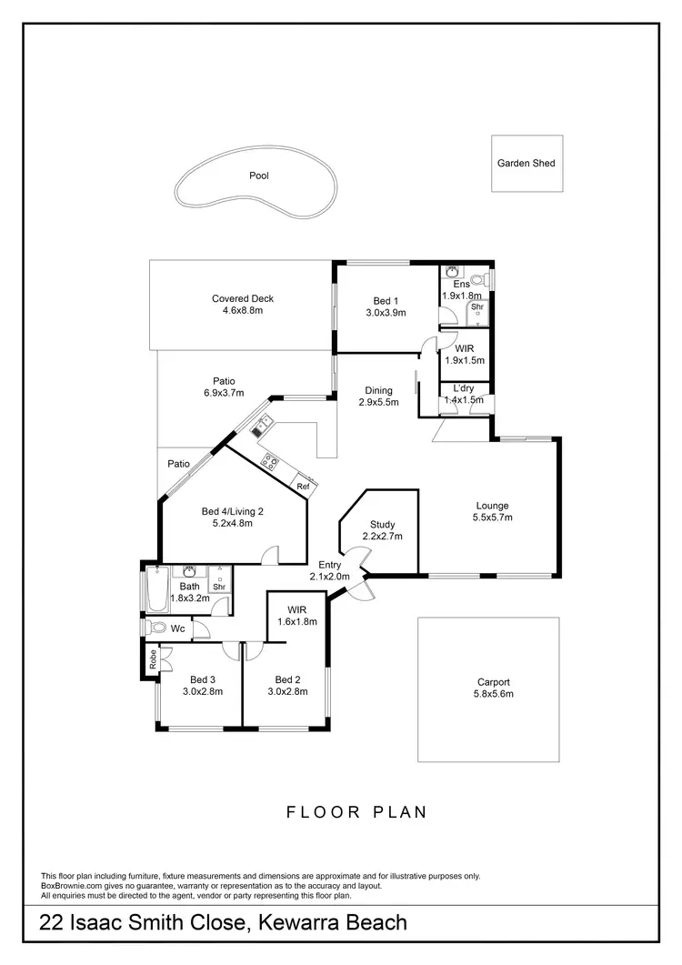 Floorplan of Homely house listing, 22 Isaac Smith Close, Kewarra Beach QLD 4879