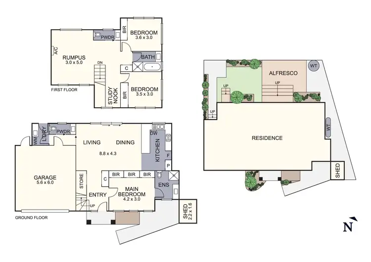 Floorplan of Homely townhouse listing, 3/123 Maroondah Highway, Croydon VIC 3136