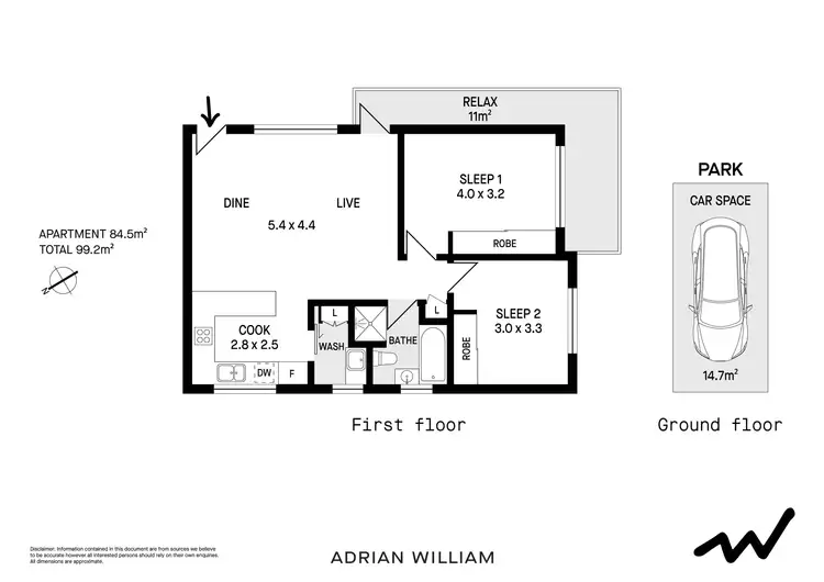 Floorplan of Homely apartment listing, 6/93 Warren Road, Marrickville NSW 2204