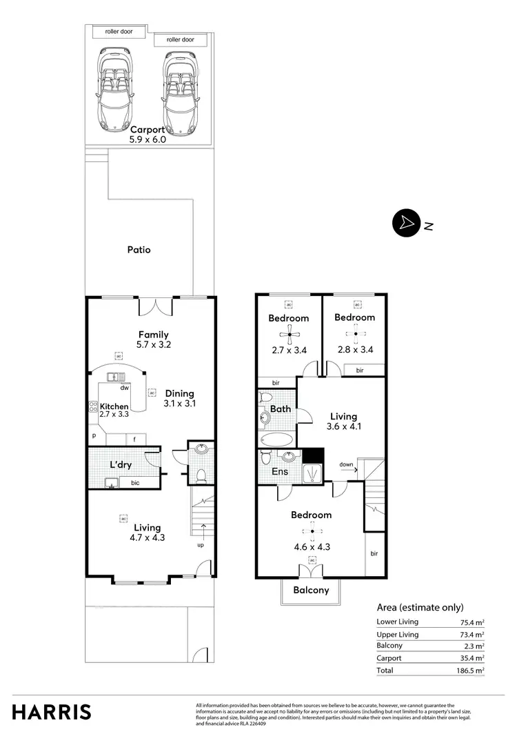 Floorplan of Homely townhouse listing, 115 Conyngham Street, Frewville SA 5063