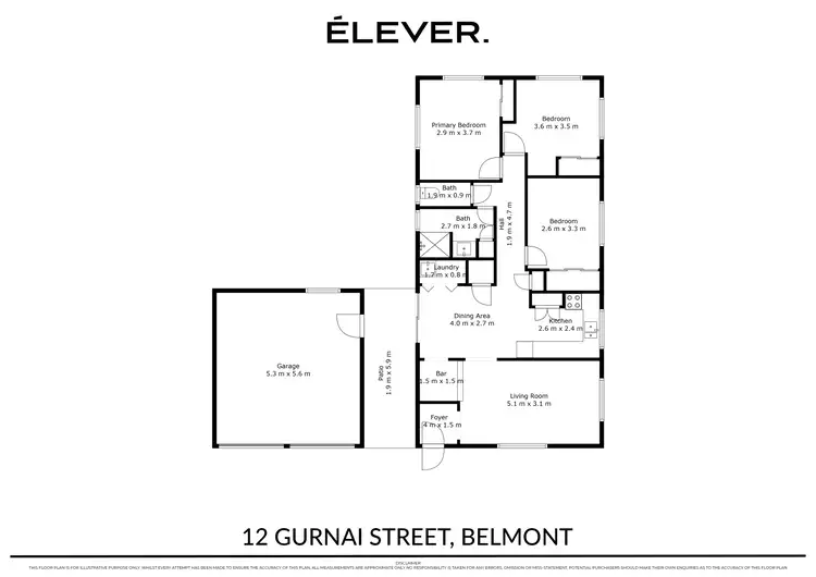 Floorplan of Homely house listing, 12 Gurnai Street, Belmont QLD 4153