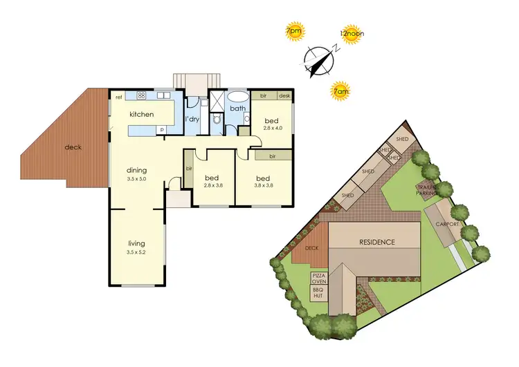 Floorplan of Homely house listing, 36 Mulberry Crescent, Frankston North VIC 3200