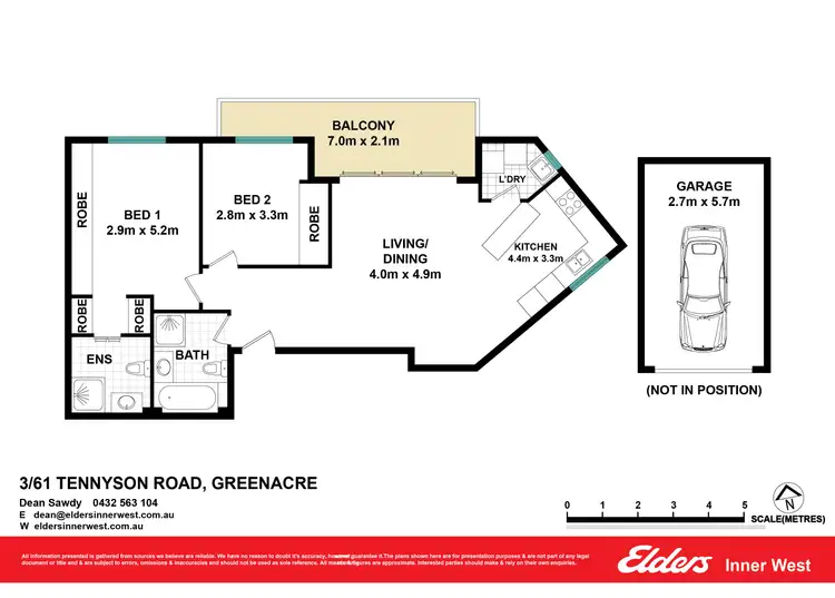 Floorplan of Homely unit listing, 3/61 Tennyson Road, Greenacre NSW 2190