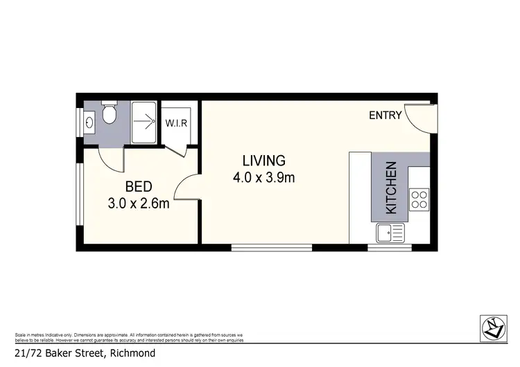 Floorplan of Homely apartment listing, 21/72 Baker Street, Richmond VIC 3121