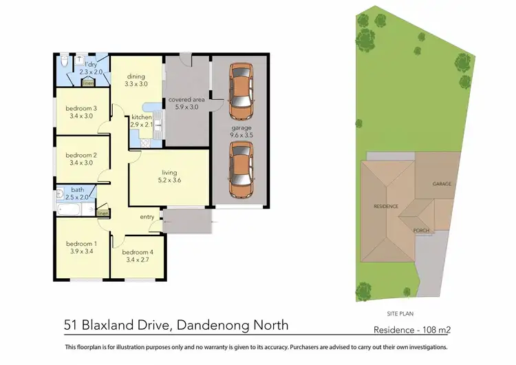 Floorplan of Homely house listing, 51 Blaxland Drive, Dandenong North VIC 3175