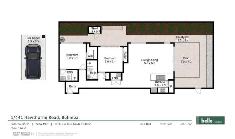Floorplan of Homely apartment listing, G01/441 Hawthorne Road, Bulimba QLD 4171