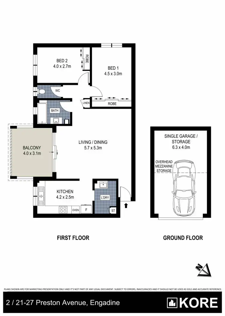 Floorplan of Homely apartment listing, 2/21-27 Preston Avenue, Engadine NSW 2233
