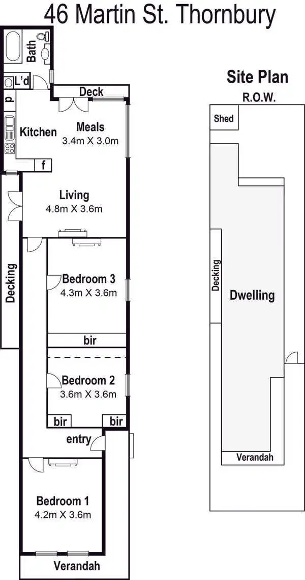Floorplan of Homely house listing, 46 Martin Street, Thornbury VIC 3071