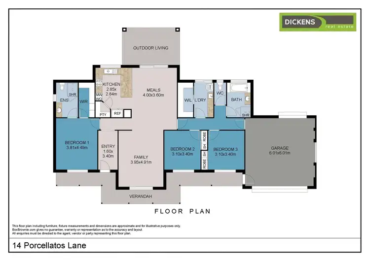 Floorplan of Homely house listing, 14 Porcellatos Lane, Bright VIC 3741