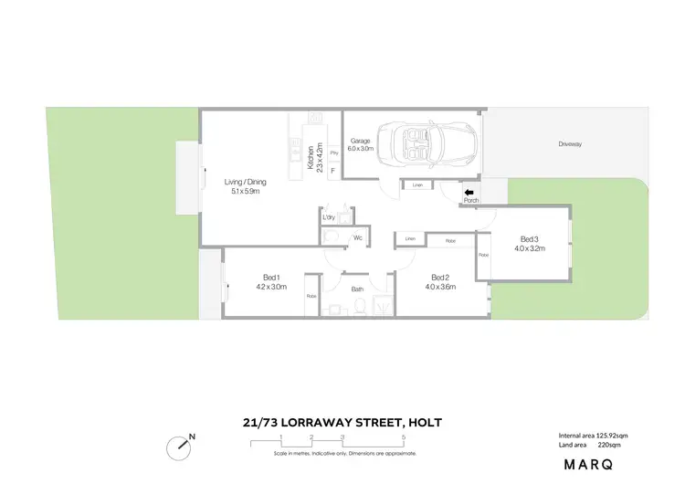 Floorplan of Homely townhouse listing, 21/73 Lorraway Street, Holt ACT 2615