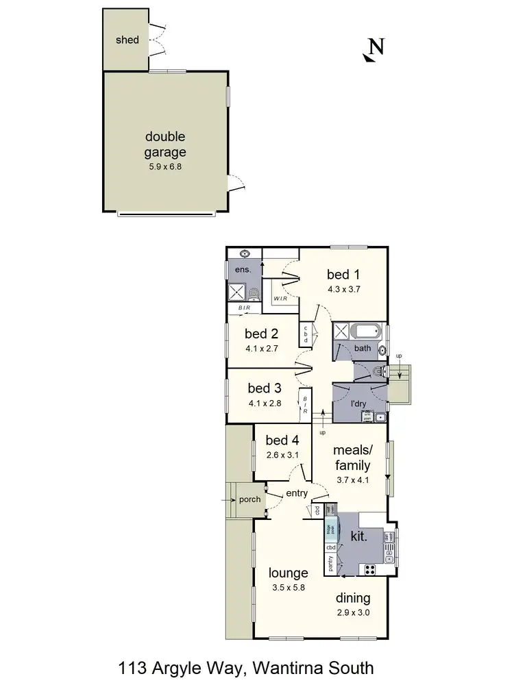 Floorplan of Homely house listing, 113 Argyle Way, Wantirna South VIC 3152