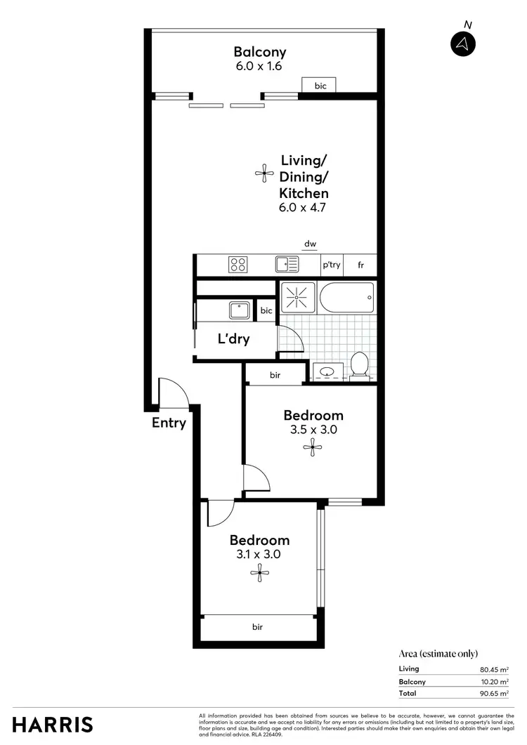 Floorplan of Homely apartment listing, 34/1 Charles Street, Plympton SA 5038