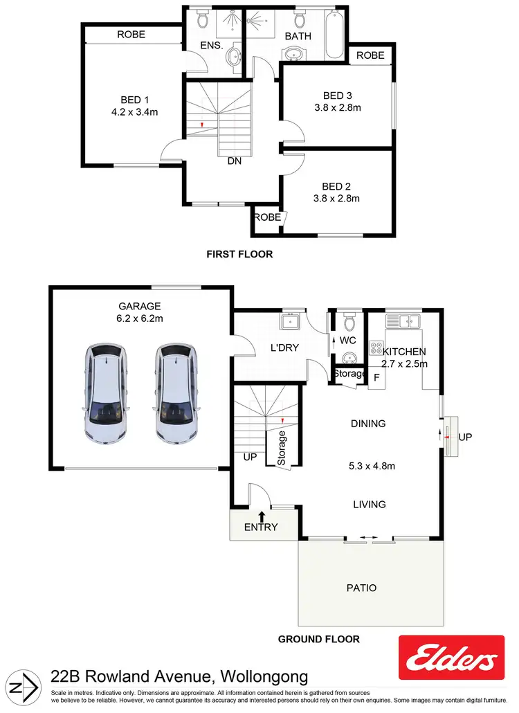 Floorplan of Homely townhouse listing, 22b Rowland Avenue, Wollongong NSW 2500
