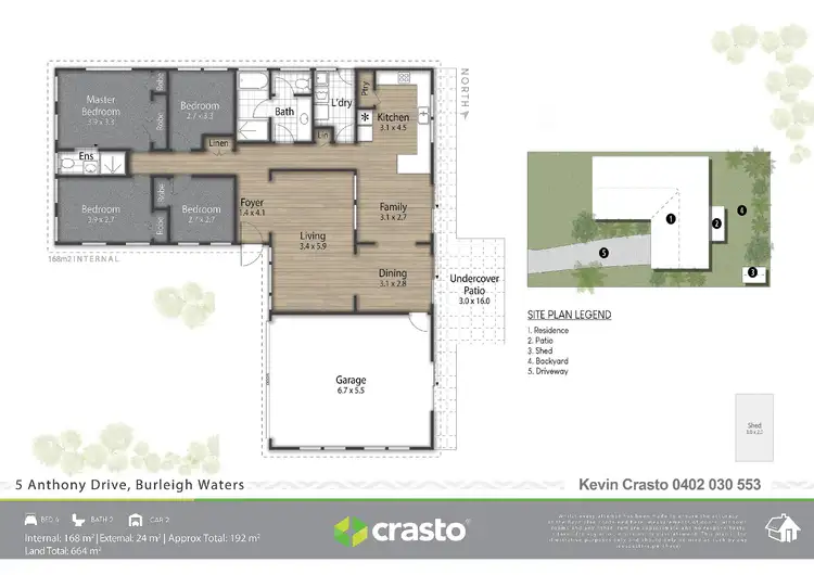 Floorplan of Homely house listing, 5 Anthony Drive, Burleigh Waters QLD 4220