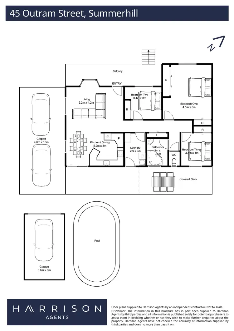 Floorplan of Homely house listing, 45 Outram Street, Summerhill TAS 7250