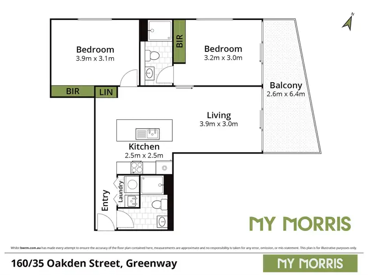 Floorplan of Homely apartment listing, 160/35 Oakden Street, Greenway ACT 2900
