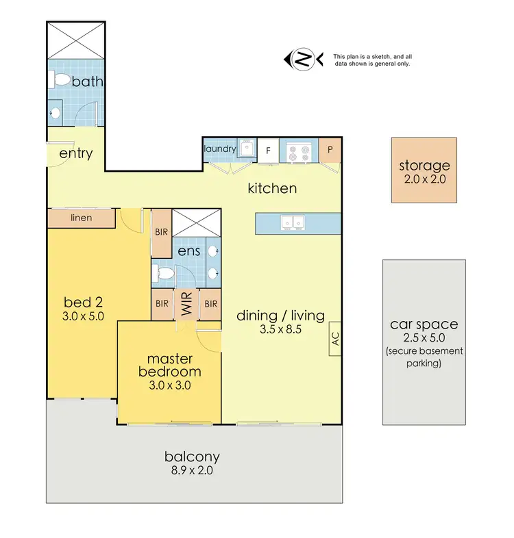 Floorplan of Homely apartment listing, 111/18 Berkeley Street, Doncaster VIC 3108