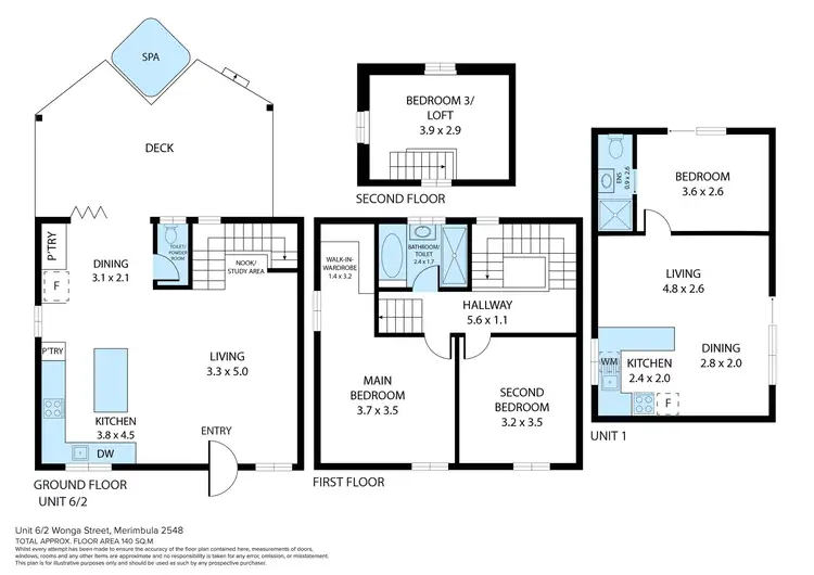 Floorplan of Homely unit listing, 6/2 Wonga Street, Merimbula NSW 2548