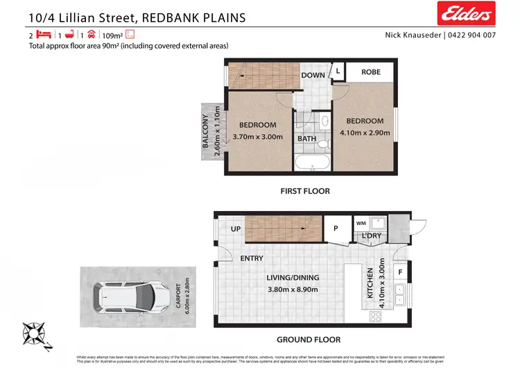 Floorplan of Homely townhouse listing, 10/4 Lillian Street, Redbank Plains QLD 4301