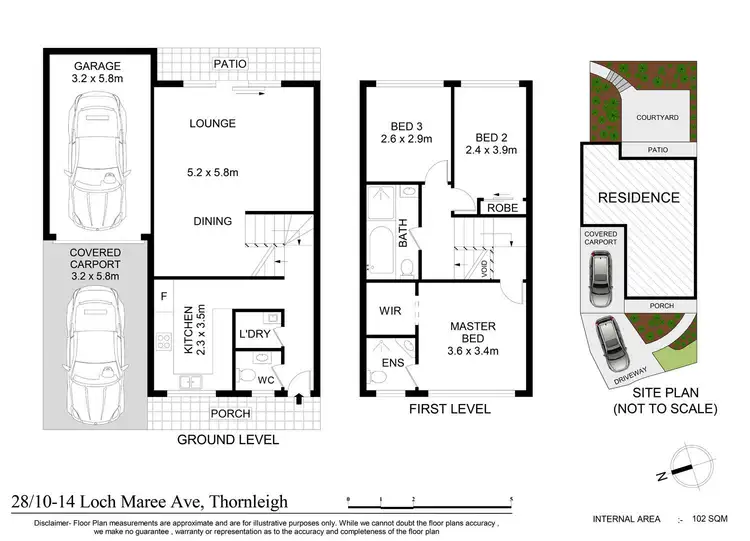Floorplan of Homely townhouse listing, 28/10-14 Loch Maree Avenue, Thornleigh NSW 2120