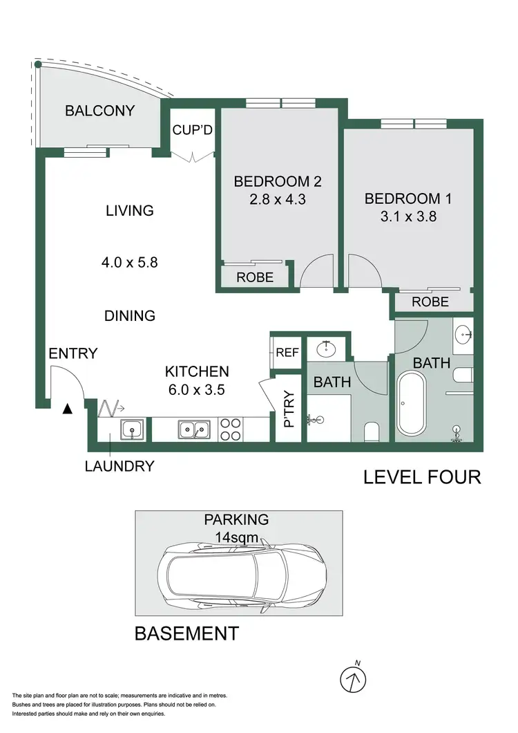 Floorplan of Homely apartment listing, 16/187-189 Cleveland Street, Redfern NSW 2016
