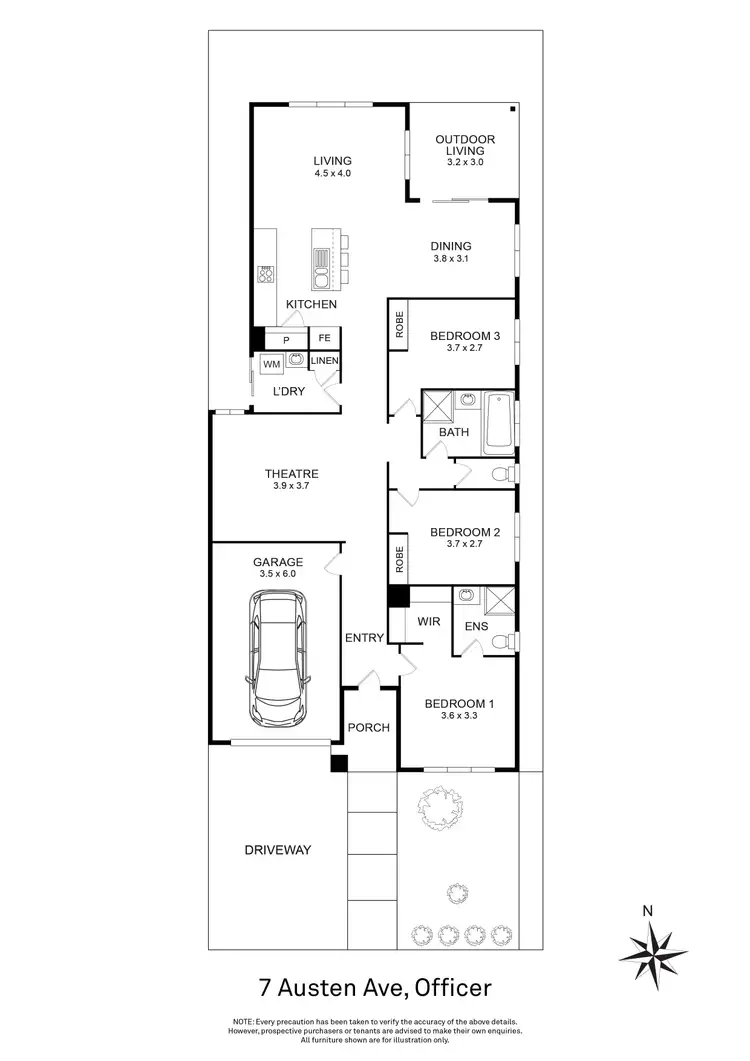 Floorplan of Homely house listing, 7 Austen Avenue, Officer VIC 3809