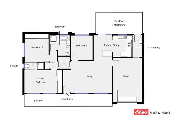 Floorplan of Homely unit listing, 1/16 Murdoch Place, Kelso NSW 2795