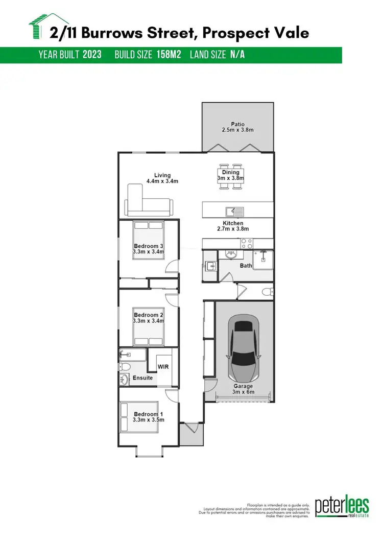 Floorplan of Homely unit listing, 2/11 Burrows Street, Prospect Vale TAS 7250
