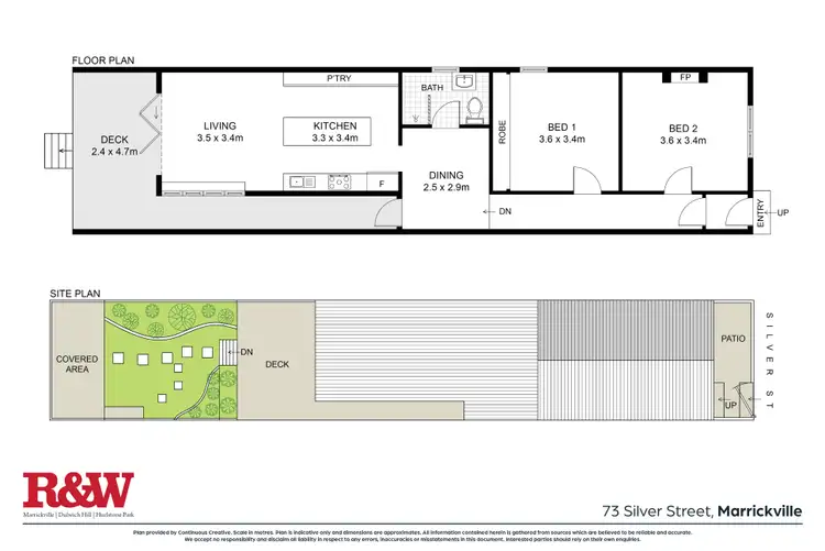 Floorplan of Homely semi-detached listing, 73 Silver Street, Marrickville NSW 2204