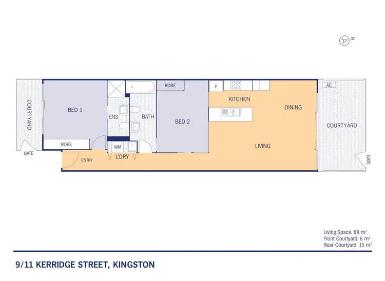 Floorplan of Homely apartment listing, 9/11 Kerridge Street, Kingston ACT 2604