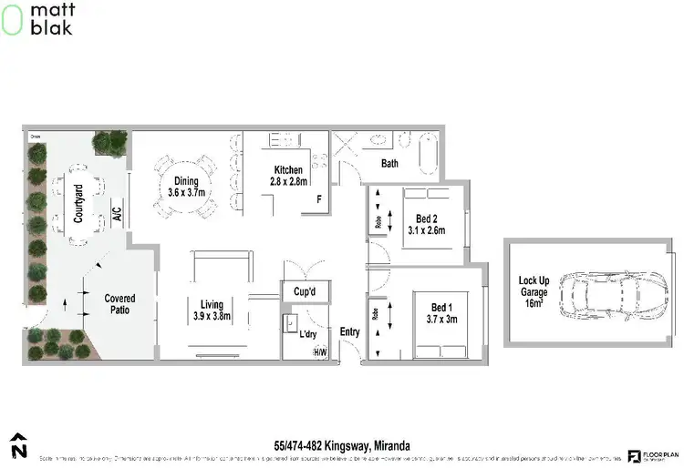 Floorplan of Homely apartment listing, 55/474-482 Kingsway, Miranda NSW 2228
