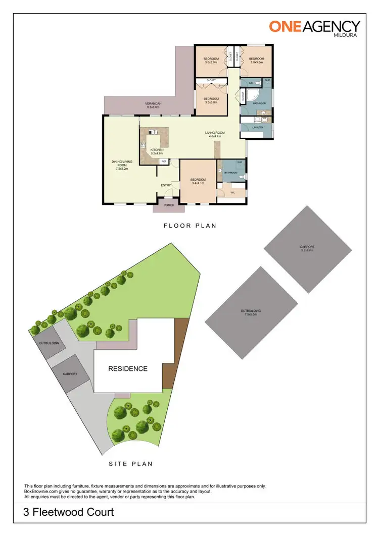 Floorplan of Homely house listing, 3 Fleetwood Court, Mildura VIC 3500
