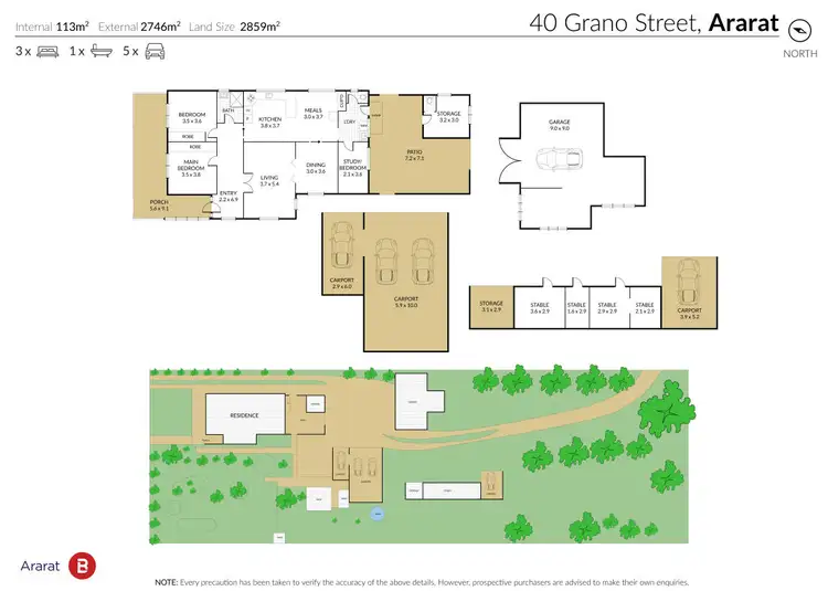 Floorplan of Homely house listing, 40 Grano Street, Ararat VIC 3377