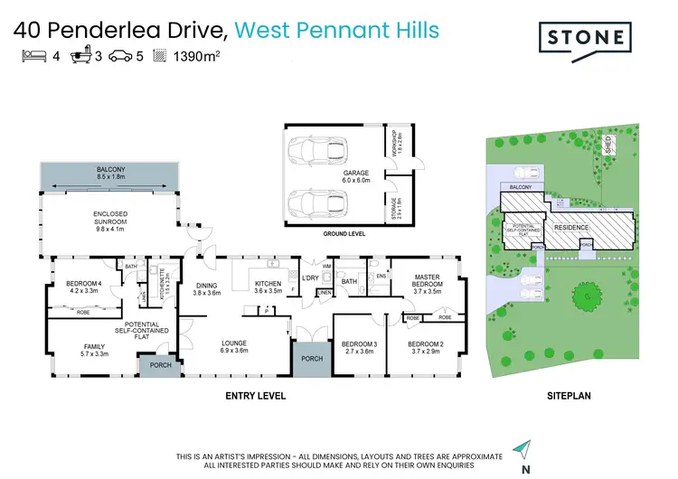Floorplan of Homely house listing, 40 Penderlea Drive, West Pennant Hills NSW 2125