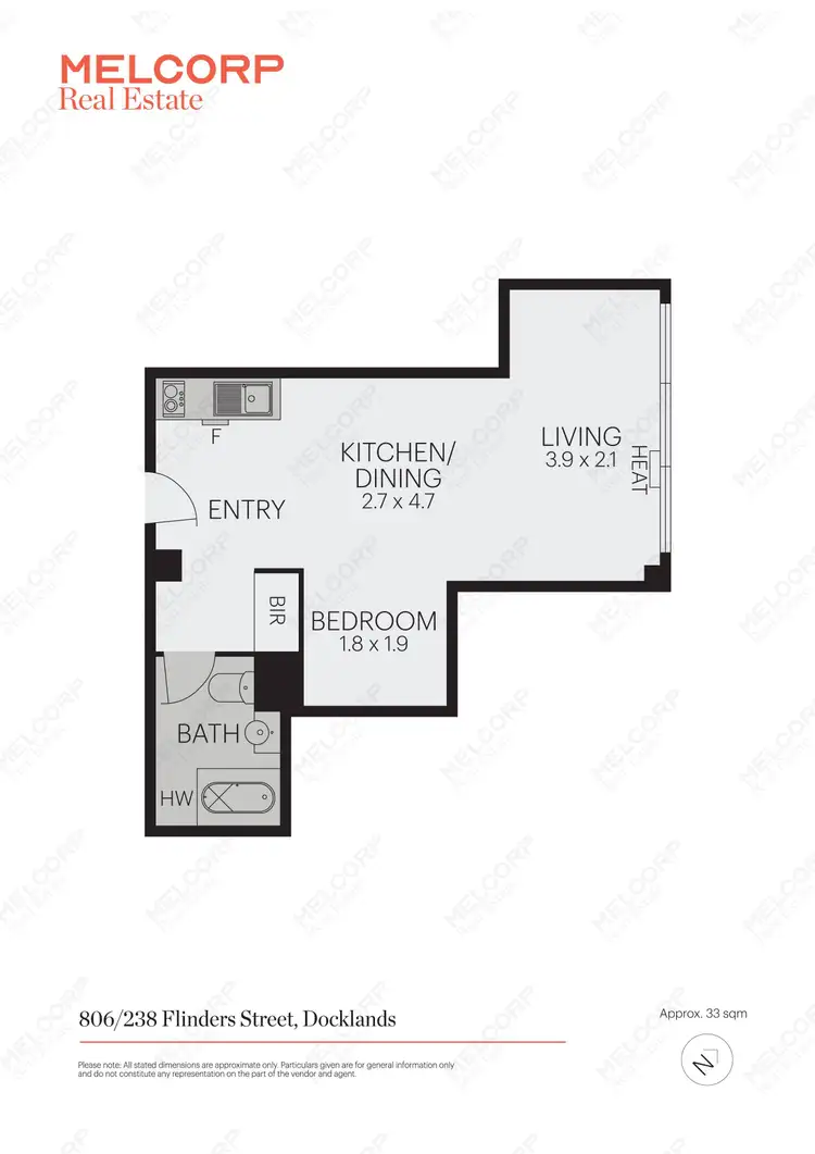 Floorplan of Homely apartment listing, 806/238 Flinders Street, Melbourne VIC 3000