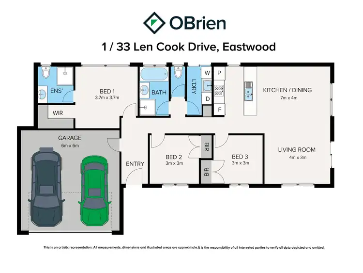 Floorplan of Homely unit listing, 1/33 Len Cook Drive, Eastwood VIC 3875