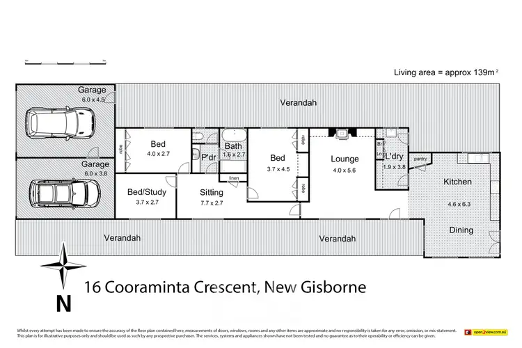 Floorplan of Homely rural property listing, 16 Cooraminta Crescent, New Gisborne VIC 3438