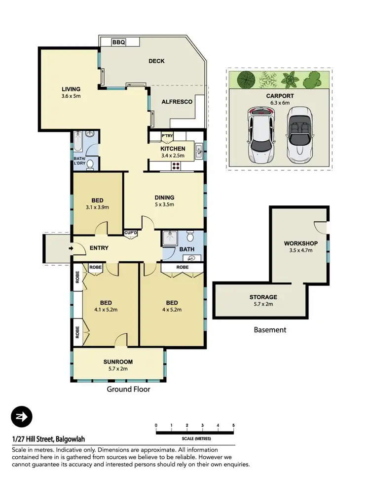 Floorplan of Homely semi-detached listing, 1/27 Hill Street, Balgowlah NSW 2093