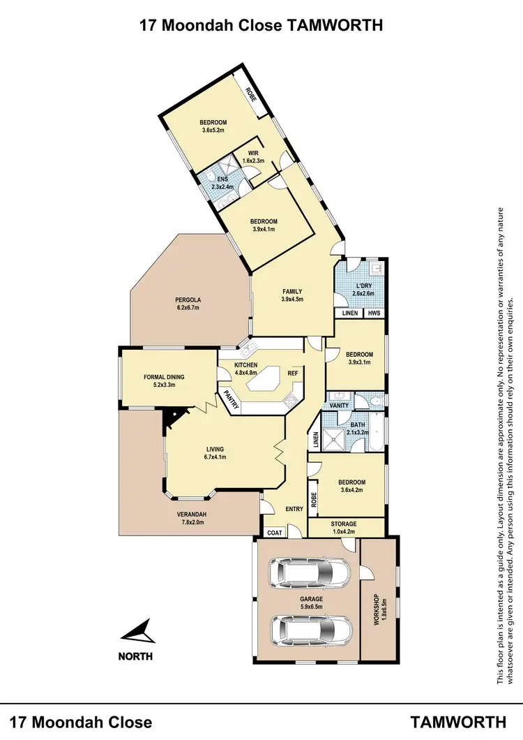 Floorplan of Homely house listing, 17 Moondah Close, Tamworth NSW 2340