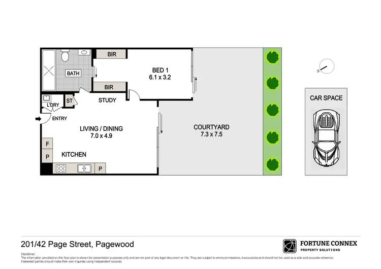 Floorplan of Homely apartment listing, 201/42 Page Street, Banksmeadow NSW 2019