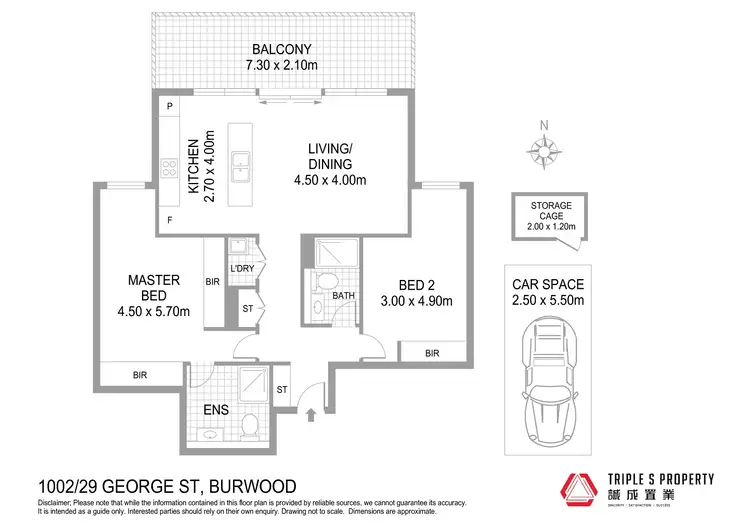 Floorplan of Homely apartment listing, 1002/29 George Street, Burwood NSW 2134