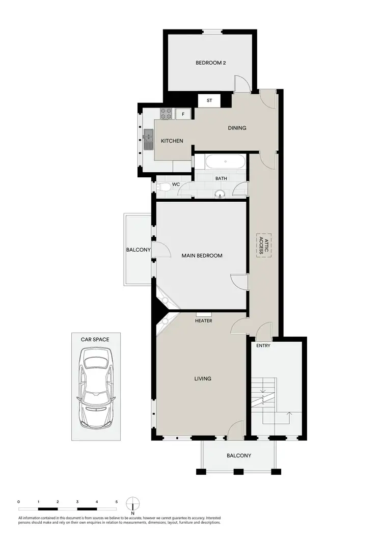 Floorplan of Homely apartment listing, 5/11 Wimmera Place, St Kilda VIC 3182
