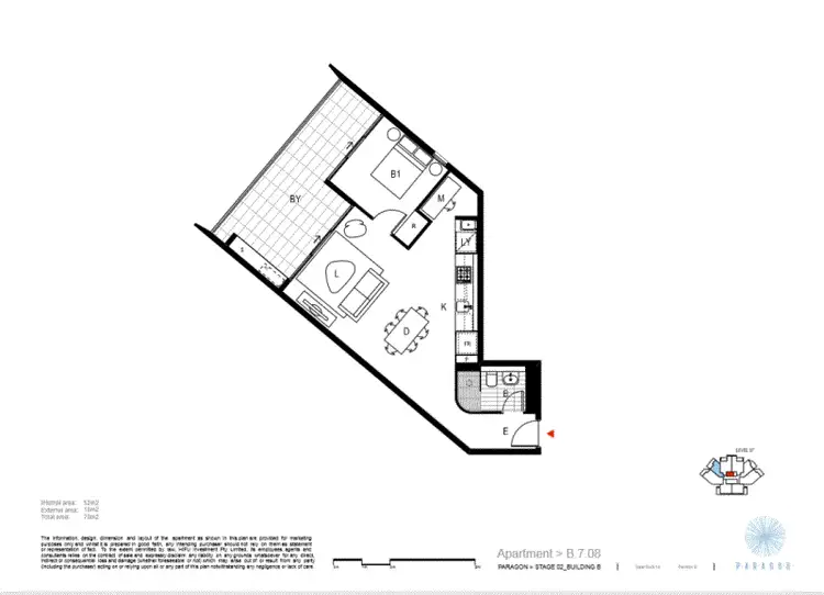 Floorplan of Homely apartment listing, 708/1 Link Road, Zetland NSW 2017