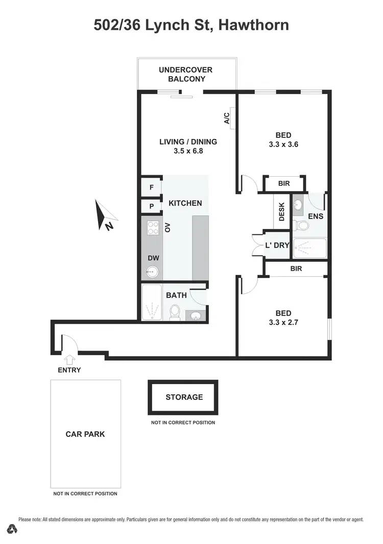 Floorplan of Homely apartment listing, 502/36 Lynch Street, Hawthorn VIC 3122