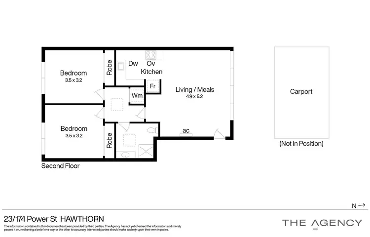 Floorplan of Homely apartment listing, 23/174 Power Street, Hawthorn VIC 3122