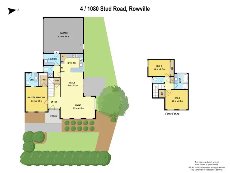 Floorplan of Homely townhouse listing, 4/1080 Stud Road, Rowville VIC 3178