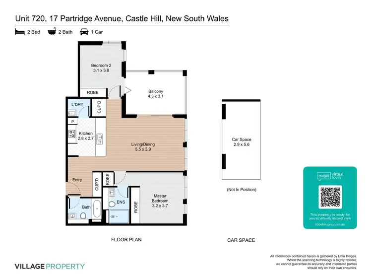 Floorplan of Homely apartment listing, 720/17 Partridge Avenue, Castle Hill NSW 2154