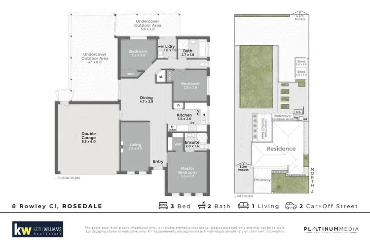 Floorplan of Homely house listing, 8 Rowley Close, Rosedale VIC 3847